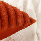 Burnt Orange Faux Fur Cushion Covers 45x45cm Set of 2